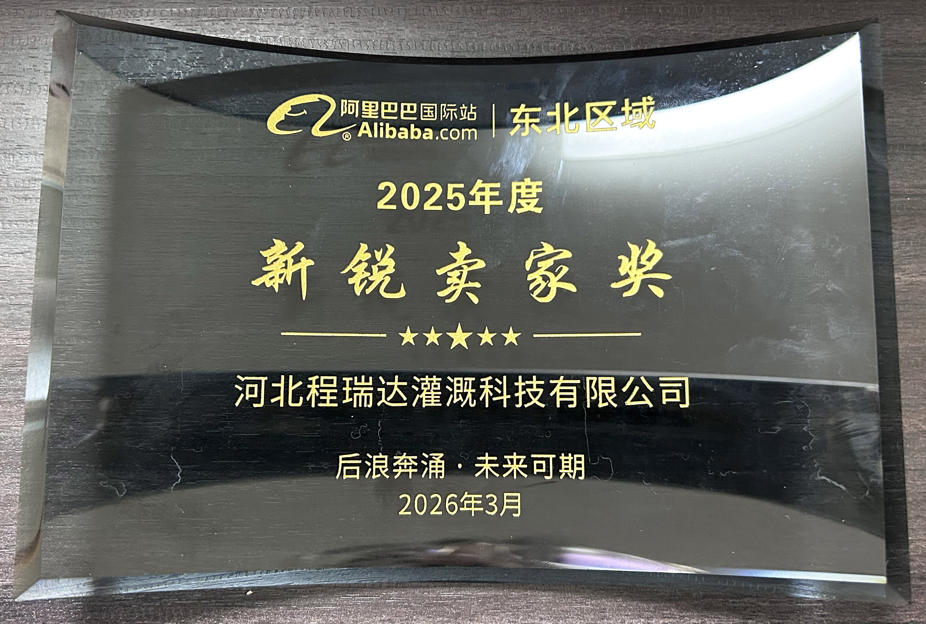 防城港程瑞达灌溉 | 荣获阿里国际站新锐卖家奖